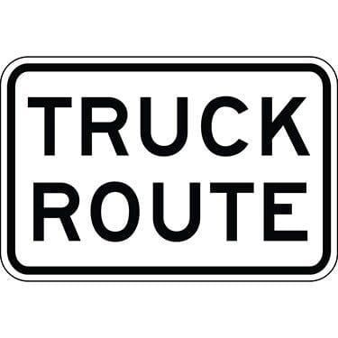 Truck Route Sign