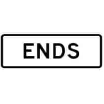 End Preferential Lane Sign - Steel - 20" x 7
