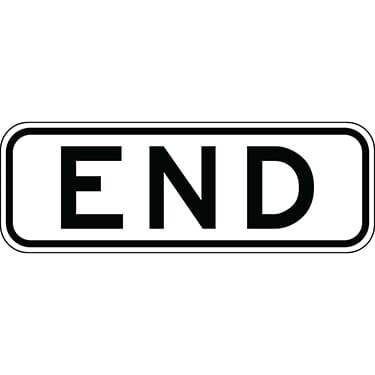 End Directional Sign - Steel - 20" x 7