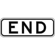 End Directional Sign - Steel - 20" x 7