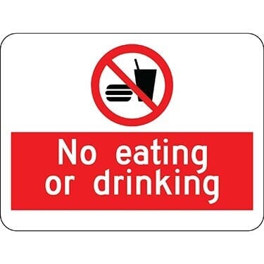 No Eating Or Drinking Sign