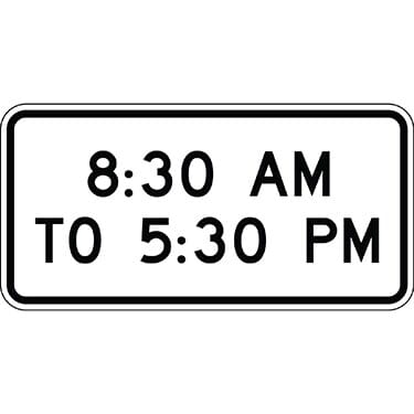 8:30 A.M. to 5:30 P.M School Time of Day Sign