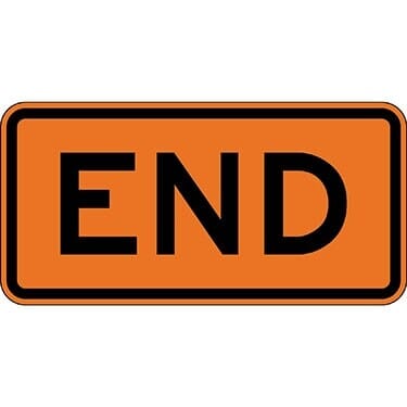 End Construction Sign