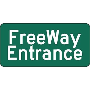 Freeway Entrance Sign