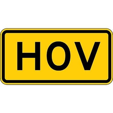 HOV Sign