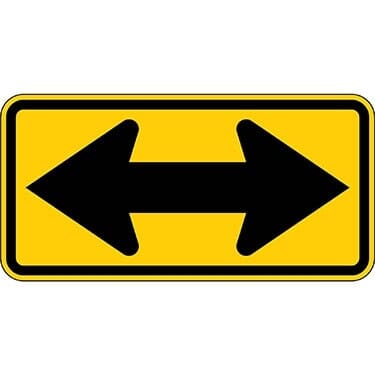 Large Arrow Sign, Two Directions Sign