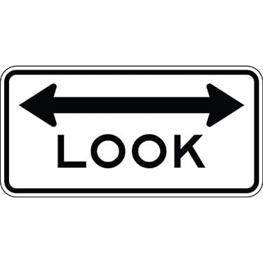 Look with Double Arrow Sign
