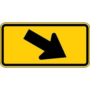 Down Diagonal Right Arrow Sign