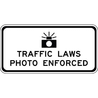 Traffic Laws Photo Enforced Sign