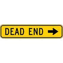 Dead End with Right Arrow Sign