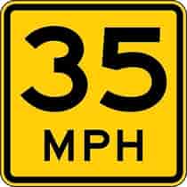 Advisory Speed Semi-Custom MPH Sign