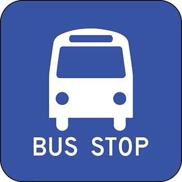 Bus Stop with Symbol Sign