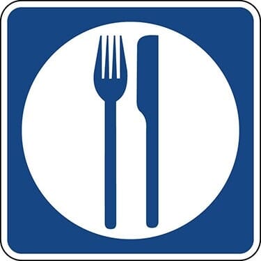 Food Symbol Information Sign