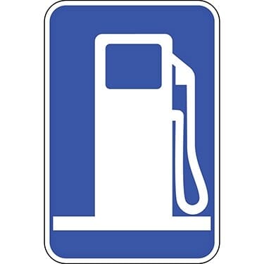 Gas Symbol Information Sign