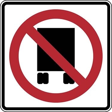 National Truck Network Prohibited Symbol Sign