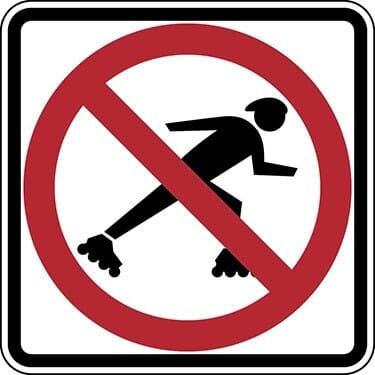 No Skaters Symbol Sign