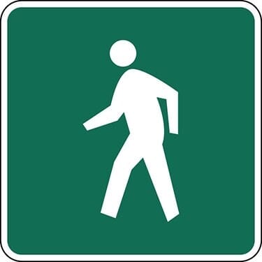 Pedestrian Permitted Symbol Sign