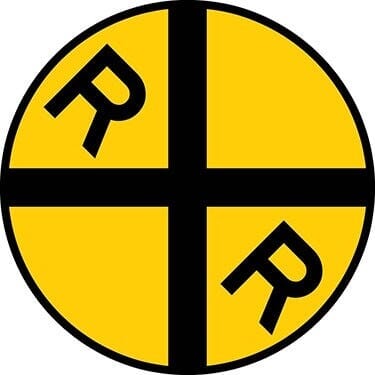Rail Crossing Advance Warning Sign