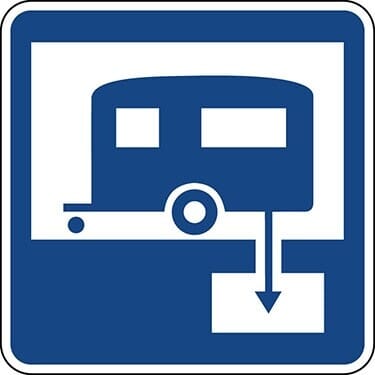 Recreational Vehicle Sanitary Station Symbol Sign