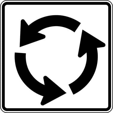 Roundabout Circulation Traffic Sign