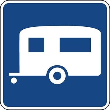 Trailer Camping Symbol Information Sign