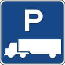 Truck Parking Symbol Sign