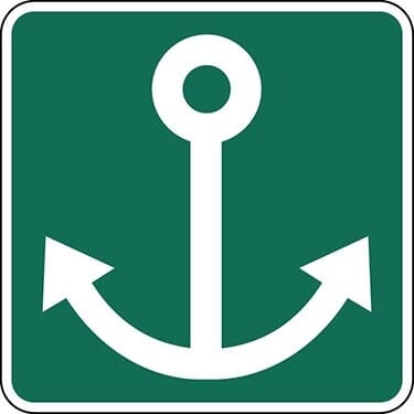 Vehicle Ferry Terminal Symbol Sign