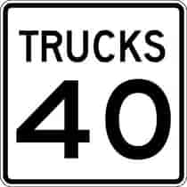 Trucks Speed Limit, Semi-Custom Sign