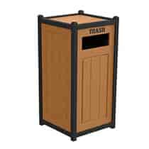 Two-Tone Panel Recycling Containers - Single Unit