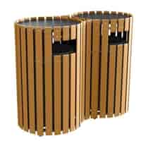 Double Round Slatted Recycling Containers