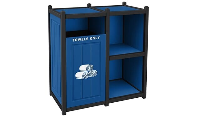 Two-Tone Panel Design Double Towel Station