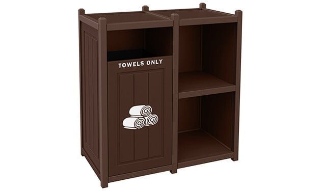 Two-Tone Panel Design Double Towel Station TW-07 - - Barco