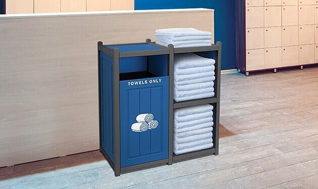 Two-Tone Panel Design Double Towel Station