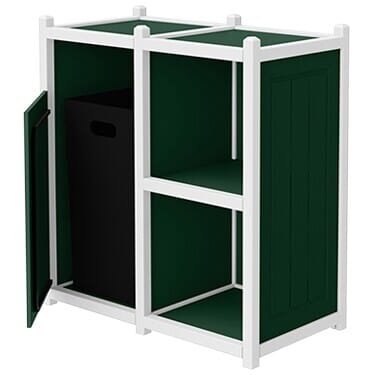 Two-Tone Panel Design Double Towel Station