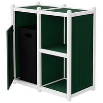 Two-Tone Panel Design Double Towel Station