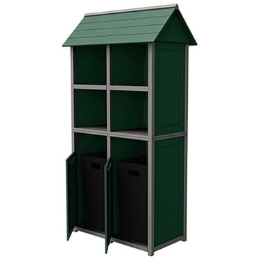 Two-Tone Panel Design Double Towel Station Tower