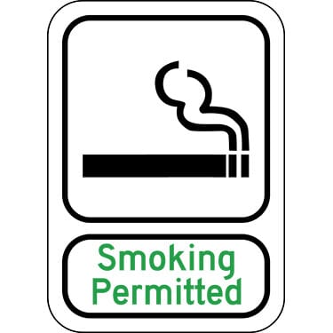 Smoking Permitted Sign