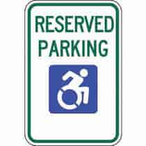 ADA Reserved Parking Updated Accessible Symbol Sign
