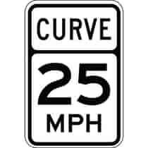 Advisory Speed Curve Sign