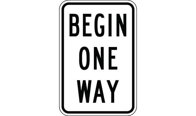 Begin One Way Directional Sign SIGN 59 Barco Products Canada