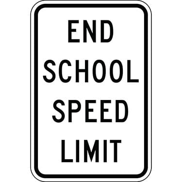 End School Speed Limit Sign