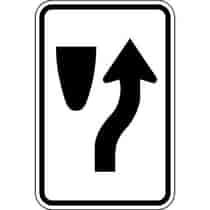Keep Right Directional Symbol Sign