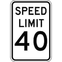 Speed Limit 40 Sign