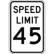 Speed Limit 45 Sign