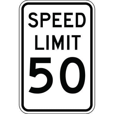 Speed Limit 50 Sign