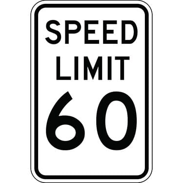 Speed Limit 60 Sign