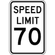 Speed Limit 70 Sign