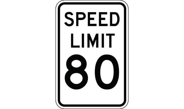 Speed Limit 80 Sign