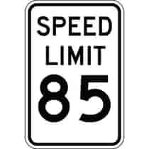 Speed Limit 85 Sign