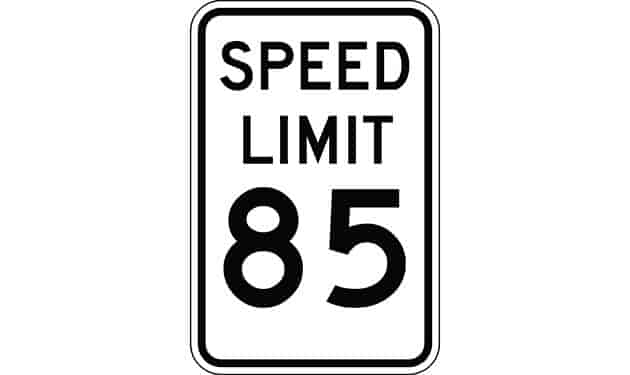 Speed Limit 85 Sign TreeTop Products speed-limit-85-sign-treetop-products